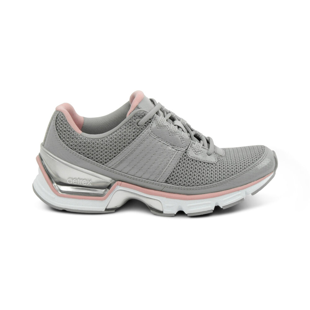 Aetrex Women's Xspress Runner 2 Sneakers - Grey | USA SPMORV1